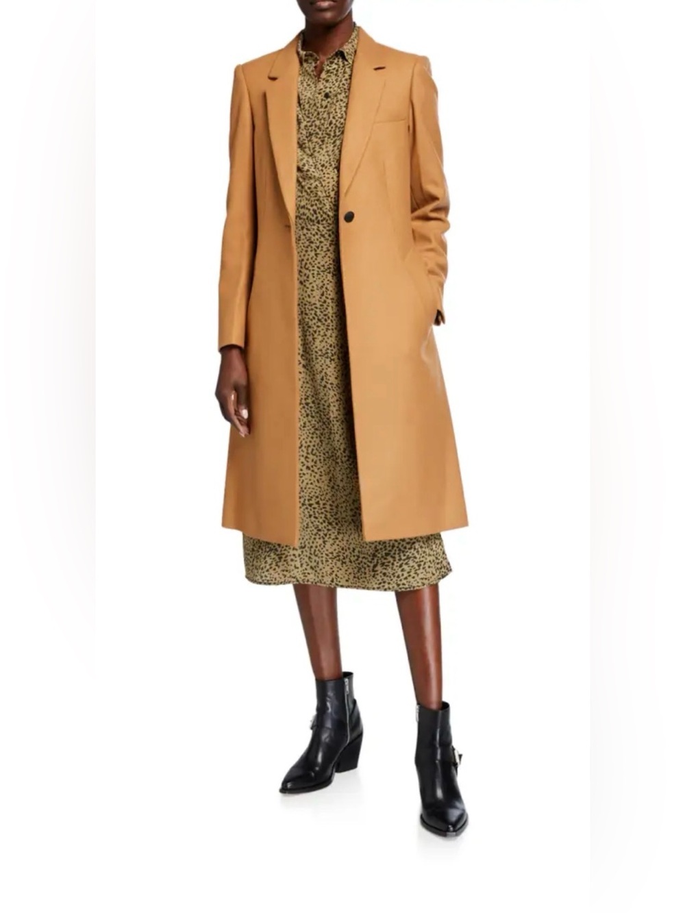 RAG & BONE Daine Wool Coat Tan Size 16